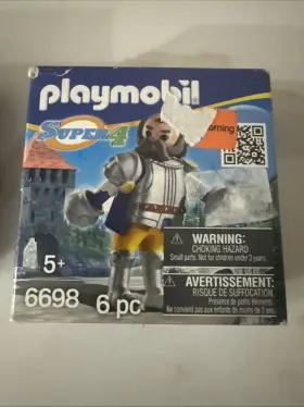 6698 Playmobil Super 4 Royal Guard Sir Ulf Figure 6pc Set No. New-free Shipping