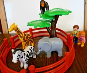 6742 Playmobil 1-2-3 Zoo Almost Complete Excellent Condition