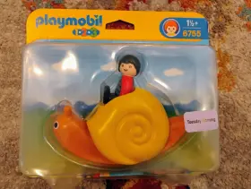 6755 Playmobil 1 2 3 Set Ages 1.5 2006 Snail With Figure