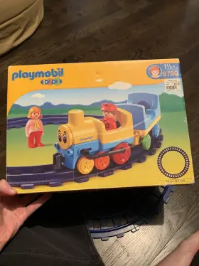 6760 Playmobil Vintage 1.2.3 Push And Pull Train Set # - Complete In Box