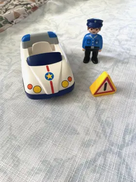 6797 Playmobil 123 Police Car And Policeman Playset