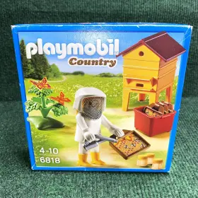 6818 Playmobil Country Beekeeper With Beehive Honey Bees Butterflies And Plant