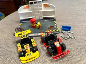 6869 Playmobil City Action Go-kart Garage Partial Add-ons Set No Box/manual