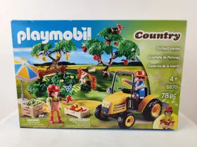 6870 Playmobil Orchard Harvest Tractor Country Animals Food Trees New 2016