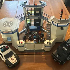 6872 Playmobil Police Bundle Station Jail Cars And Figures