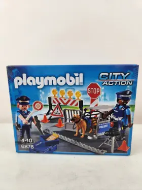 6878 Playmobil Police Roadblock Dog Barriers Signs 2015 Version