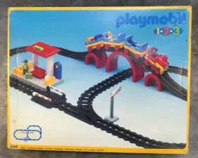 6901 Playmobil Vintage 1992 1-2-3 Train Track Play Set #6901 Boxed Complete