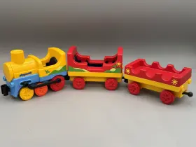 6910 Playmobil 3-piece 123 Train Set Vintage 1990 Track Geobra West Germany