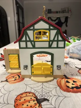 6927 Playmobil Pony Farm Barn Incomplete Great Addition To Other Horse Country Sets