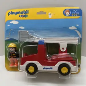 6967 Playmobil 123 Fire Truck Engine Man Fighter Emergency Vehicle New Read