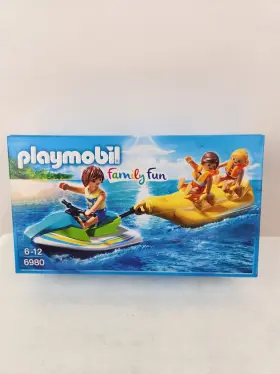 6980 Playmobil Family Fun Jet Ski With Banana Boat Figures Life Vests New 2015