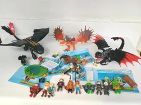 70044 Playmobil 70039 70040 70042 70043 Lot Of How To Train Your Dragon And Figures 9459