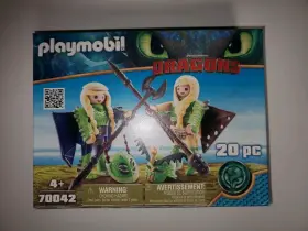 70042 Playmobil Dragons Ruffnut And Tuffnut With Flight Suit Figures #70042 New