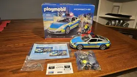 70066 Playmobil Porsche 911 Carrera 4s Police Car 36 Piece Building Set New