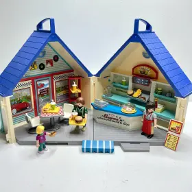 70111 Playmobil City Life Take Along Diner 2013 95% Complete