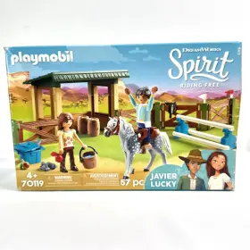 70119 Playmobil Spirit Riding Free Javier Lucky Stable Horse Playset 57 Pcs Read