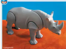 7012 Playmobil Rhinoceros Rhino Safari Figure New In Add-on Package