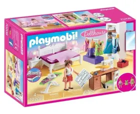 70208 Playmobil Dollhouse Bedroom Sewing Machine Corner Ironing Board Dresses