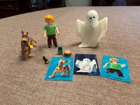 70287 Playmobil Scooby Doo And Shaggy With Glow In Dark Ghost Set No Box Loose