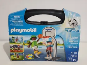 70313 Playmobil Multi-sport Carry Case Complete Soccer Basketball Baseball. A