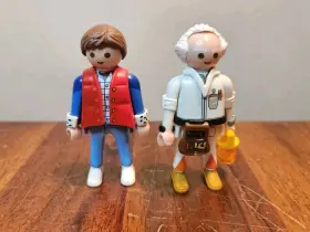 70317 Playmobil 2x Lot Of Back To The Future Figures Marty Mcfly And Doc Brown
