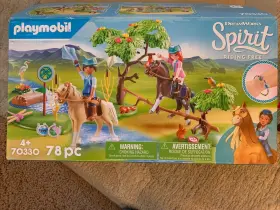 70330 Playmobil Dreamworks Spirit River Challenge Building Set Open Box