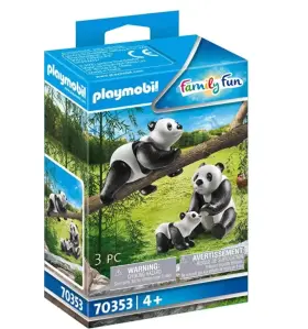 70353 Playmobil 2 Pandas With Cub - New