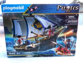 70412 Playmobil Pirates Redcoat Caravel Bastion Playset Sailors Pirate Ship