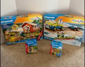 71001 Playmobil 70436 Family Fun Beach Car With Canoe And Adventure Treehouse/slide
