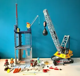 70816 Playmobil 70442 Crane Cable Excavator With Building Starter Pack Lot