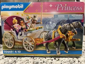70449 Playmobil New And Sealed Princess Horse-drawn Carriage 60 Pc Toy Playset