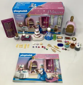 70451 Playmobil Princess Castle Bakery - Parts Lot With Manual And Box