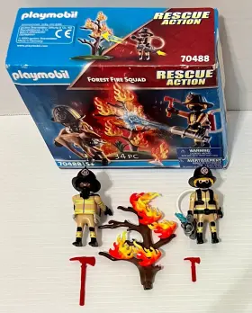 70488 Playmobil Forest Fire Squad Building Set Fighters Firemen Toy Figures
