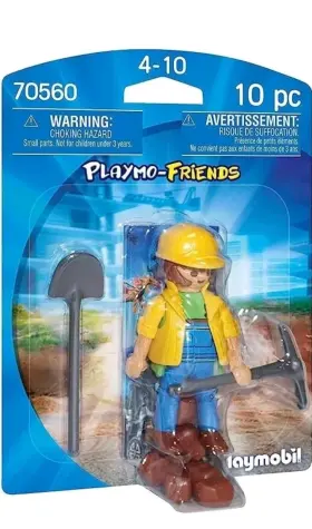70560 Playmobil Playmo Friends Construction Worker Figure Quarry Miner Rocks New
