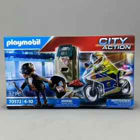 70572 Playmobil City Action Bank Robber Chase Building 32 Pcs Set - Brand New