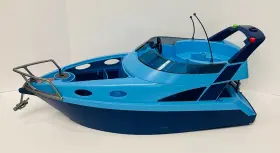 70630 Playmobil 2005 Blue Funpark Yacht Boat W Movable Features Not Complete