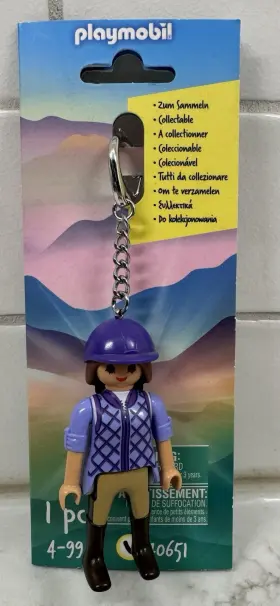70651 Playmobil Horse Rider Keychain Set New