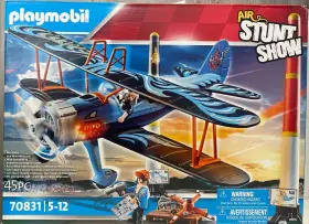 70831 Playmobil Air Stunt Show Phoenix Biplane Kids New Toy Gift