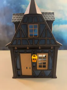 70958 Playmobil Blue Medieval History House Only Incomplete Set