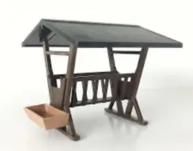7097 Playmobil Vintage Animal Trough Roof Hay Feeder New