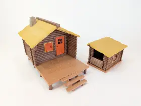 7099 Playmobil 7098 Log Cabin And Shelter Lot Set