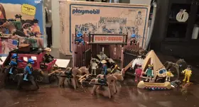 7100 Playmobil Vtg Western Adventure Set Fort Union Indian 1980 Wells Fargo