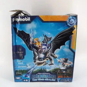 71081 Playmobil Dragons The Nine Realms Thunder And Tom New Damaged Box