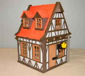 7109 Playmobil Medieval Tudor Two-story House Tavern Shop Diorama Village
