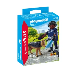 71162 Playmobil Policeman With Research Dog