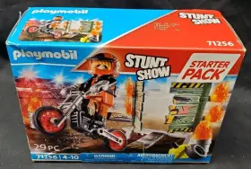 71256 Playmobil Stunt Show - Motocross Bike Starter Pack New 29 Pcs