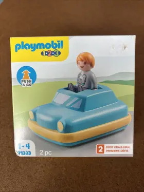 71323 Playmobil 1.2.3 Push-n-go Car Number 2 First Challenge #71323 Box Damage