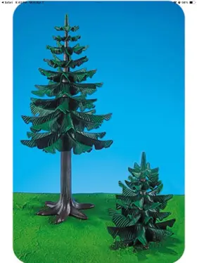7134 Playmobil - Large 12-inch Tall And Small Pine Trees Mint Bag Store Stock