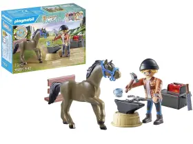 71357 Playmobil Horses Of Waterfall - Farrier Ben And Archilles Horse Toy Fun