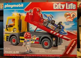 71429 Playmobil New City Life Rc Vehicle - Tow Truck With Go-kart Free Delivery